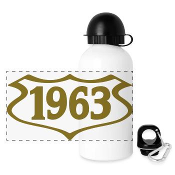 1963_shield - Panoramic Thermal Bottle with Lid 500 ml - white - Front