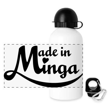 Fabriqué à Minga - pour de vrais originaux de Munich! - Gourde panoramique avec couvercle 500 ml - blanc - Devant