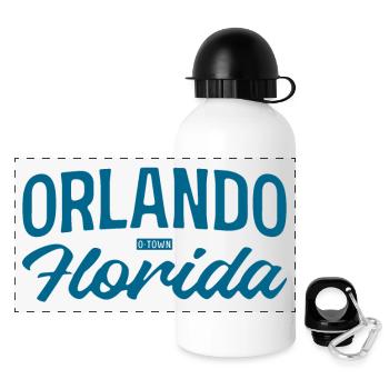 Orlando Florida Script Style - Panoramic Thermal Bottle with Lid 500 ml - white - Front