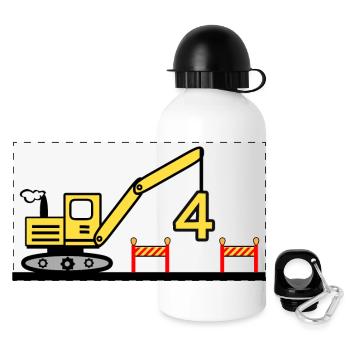 Excavator - Panoramic Thermal Bottle with Lid 500 ml - white - Front