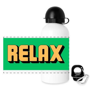 Relax! - Panoramic Thermal Bottle with Lid 500 ml - white - Front