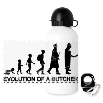 Development of a butcher - Panoramic Thermal Bottle with Lid 500 ml - white - Front