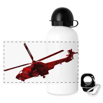 Helicopter Heli - Panoramic Thermal Bottle with Lid 500 ml - white - Front