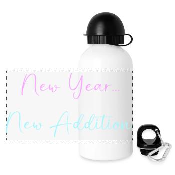 Gender Reveal Neujahr - Panorama Trinkflasche mit Deckel 500 ml - Weiß - Vorne