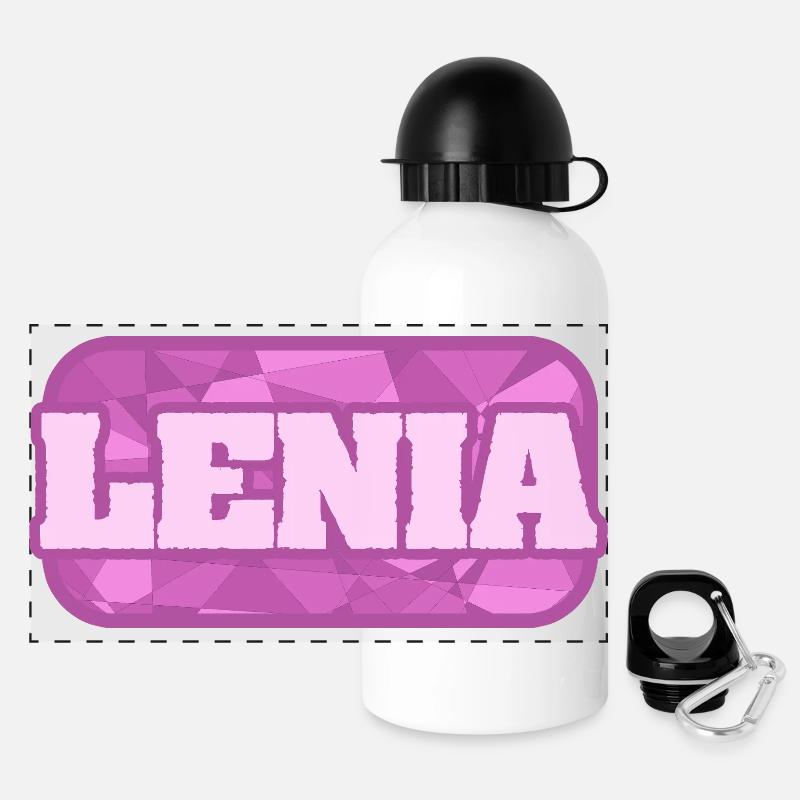 Cadeau pour Lenia - Gourde panoramique avec couvercle 500 ml - blanc