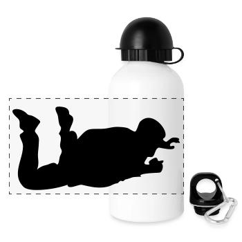 Skydiver - Panorama Trinkflasche mit Deckel 500 ml - Weiß - Vorne