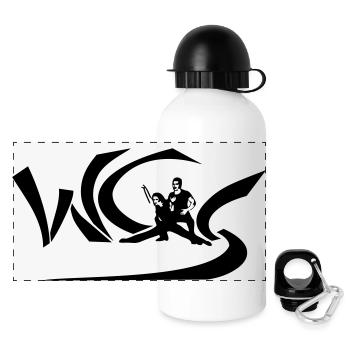 West Coast Swing - WCS - Panorama Trinkflasche mit Deckel 500 ml - Weiß - Vorne