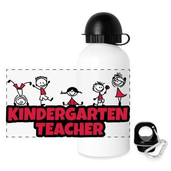 kindergarten teacher - Panorama Trinkflasche mit Deckel 500 ml - Weiß - Vorne