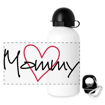 Mommy Heart Gift Partner Look - Panoramic Thermal Bottle with Lid 500 ml - white - Front
