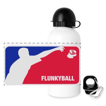 Flunkyball - Panorama Trinkflasche mit Deckel 500 ml - Weiß - Vorne