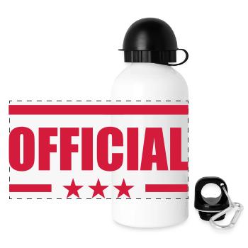 Official Public Service Beamte Fonctionnaire - Panoramic Thermal Bottle with Lid 500 ml - white - Front