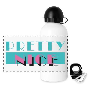 pretty nice - miami vice (sw) - Gourde panoramique avec couvercle 500 ml - blanc - Devant