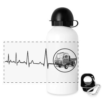 Heartbeat Multicar M25 DDR Moped Truck Technologie - Gourde panoramique avec couvercle 500 ml - blanc - Devant