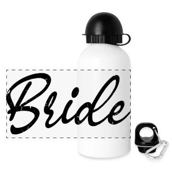 Braut Passende Verlobung Braut Dusche Hochzeit - Panorama Trinkflasche mit Deckel 500 ml - Weiß - Vorne