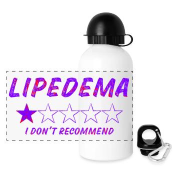 Lipedema Rating - Panoramic Thermal Bottle with Lid 500 ml - white - Front