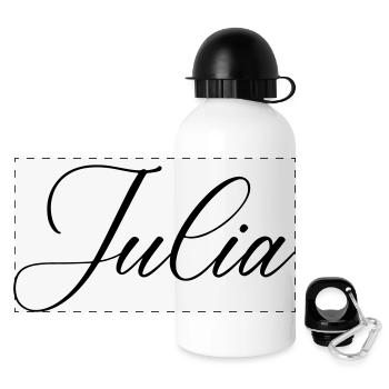 Nom de Julia - Gourde panoramique avec couvercle 500 ml - blanc - Devant