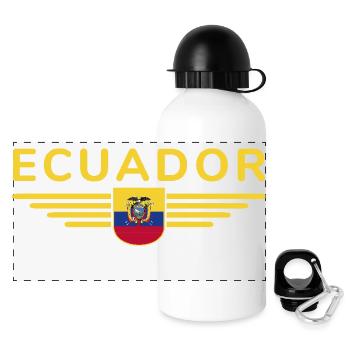 Ecuador Fans T-Shirt Design - Panoramic Thermal Bottle with Lid 500 ml - white - Front
