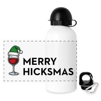 Merry Hicksmas – Ugly Xmas Anti Christmas - Panoramic Thermal Bottle with Lid 500 ml - white - Front
