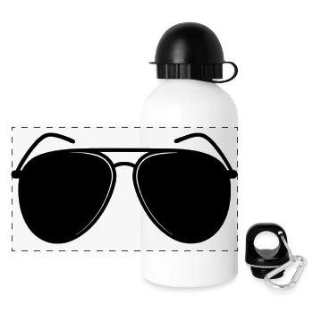 Lunettes de soleil - Gourde panoramique avec couvercle 500 ml - blanc - Devant