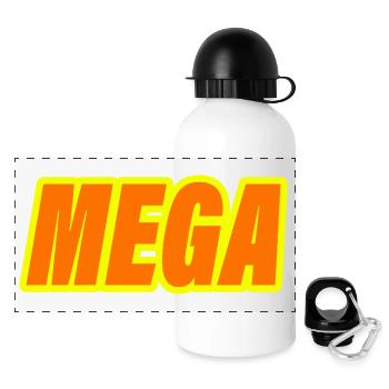 méga - Gourde panoramique avec couvercle 500 ml - blanc - Devant