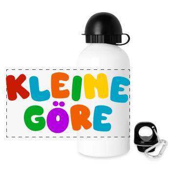 Kleine Göre - Farbexplosion - Panorama Trinkflasche mit Deckel 500 ml - Weiß - Vorne