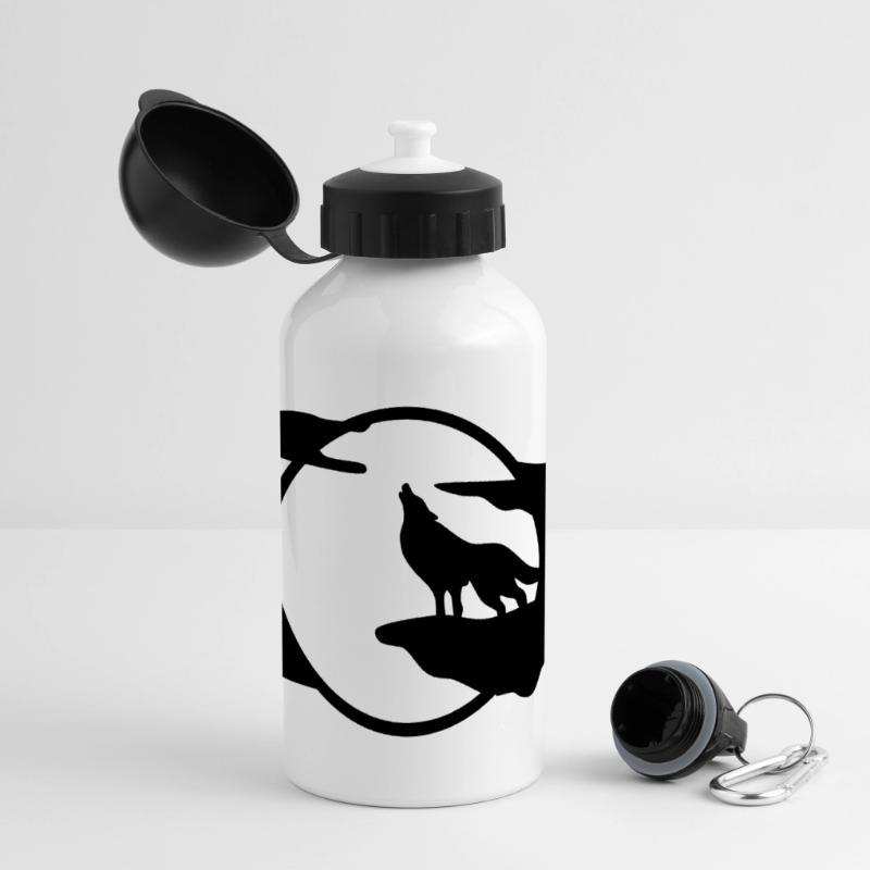 The Black Wolf Panoramic Thermal Bottle with Lid 500 ml