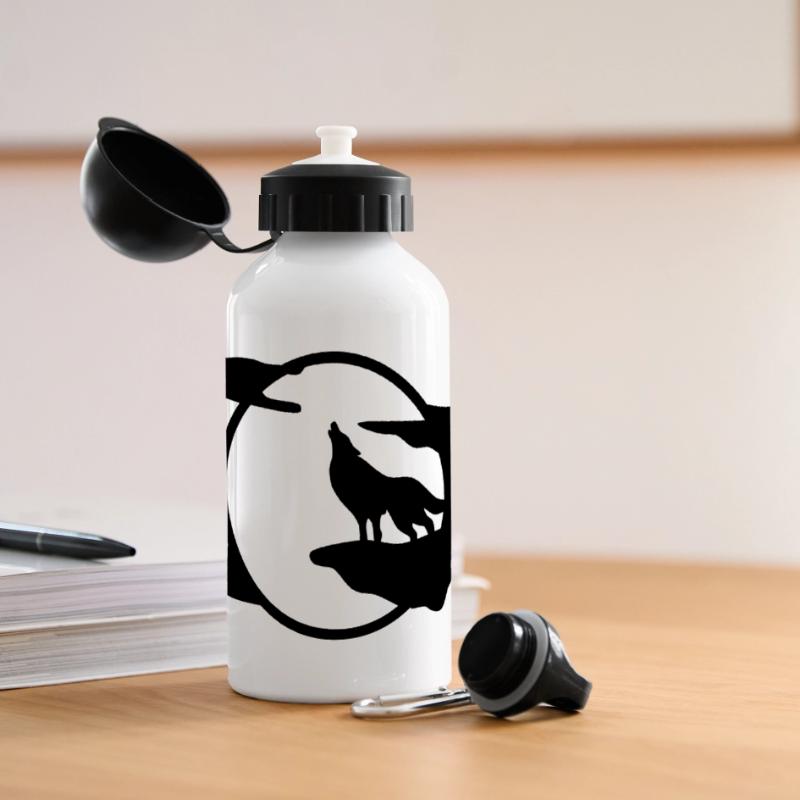 The Black Wolf Panoramic Thermal Bottle with Lid 500 ml