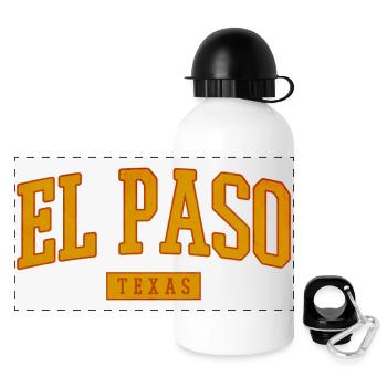 El Paso, Texas, Vintage Western - Gourde panoramique avec couvercle 500 ml - blanc - Devant