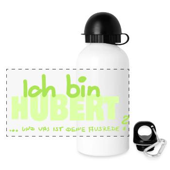 Gift for Hubert - Panoramic Thermal Bottle with Lid 500 ml - white - Front