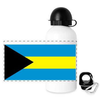 Drapeau des Bahamas - Gourde panoramique avec couvercle 500 ml - blanc - Devant