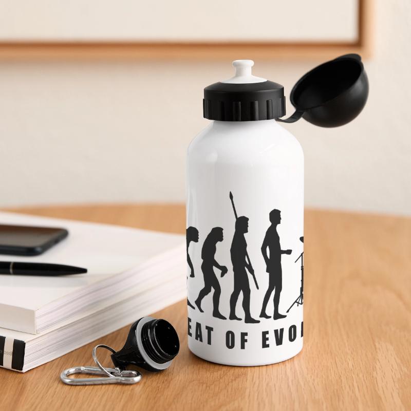 evolution_drummer_c_2c Panorama Trinkflasche mit Deckel 500 ml