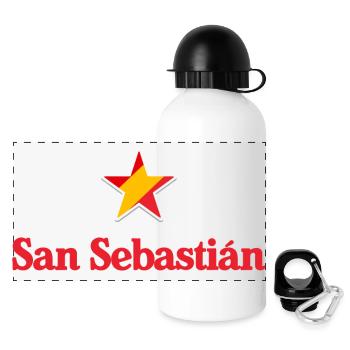 Stars of Spain - San Sebastian - Panoramic Thermal Bottle with Lid 500 ml - white - Front