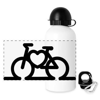 cycling - Panoramic Thermal Bottle with Lid 500 ml - white - Front