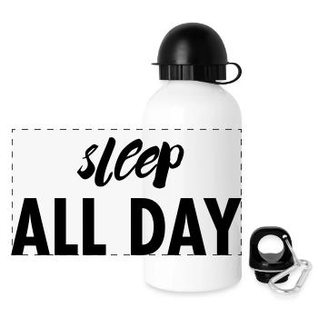 SLEEP ALL DAY - Gourde panoramique avec couvercle 500 ml - blanc - Devant