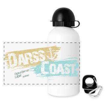 DarssCoast - Original Brand - Panorama Trinkflasche mit Deckel 500 ml - Weiß - Vorne
