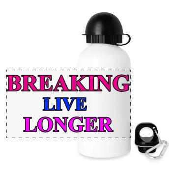 Breaking - Tanz - Panorama Trinkflasche mit Deckel 500 ml - Weiß - Vorne