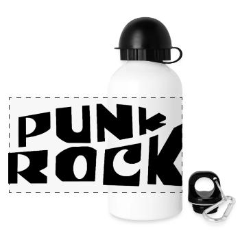 Punk Rock Bold Typography - Panoramic Thermal Bottle with Lid 500 ml - white - Front