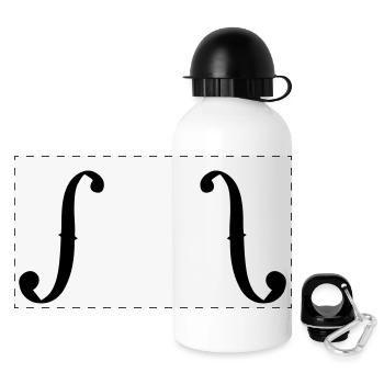 F-Loch - Panorama Trinkflasche mit Deckel 500 ml - Weiß - Vorne