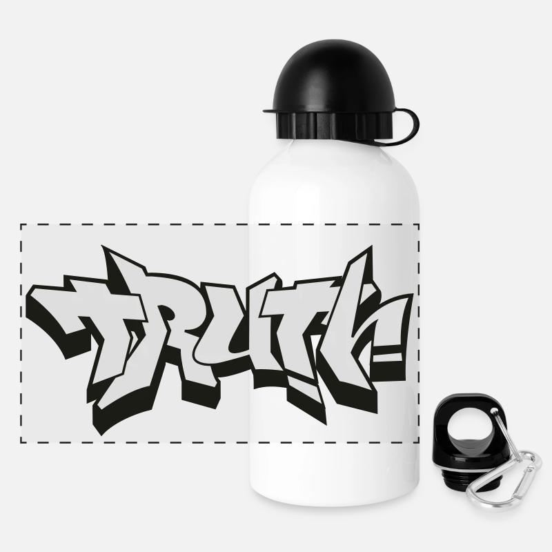 Truth - Panorama Trinkflasche mit Deckel 500 ml - Weiß
