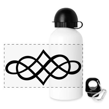 infinity ornament (1c) - Panorama Trinkflasche mit Deckel 500 ml - Weiß - Vorne