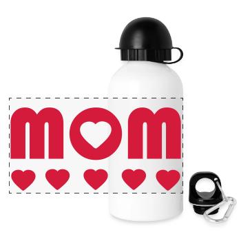 mom - Panorama Trinkflasche mit Deckel 500 ml - Weiß - Vorne