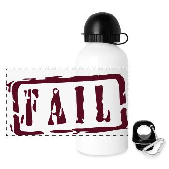 fail writing - Panoramic Thermal Bottle with Lid 500 ml - white - Front