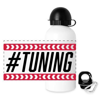#Tuning - Panorama Trinkflasche mit Deckel 500 ml - Weiß - Vorne