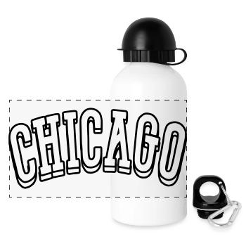 Chemise Chicago - Gourde panoramique avec couvercle 500 ml - blanc - Devant