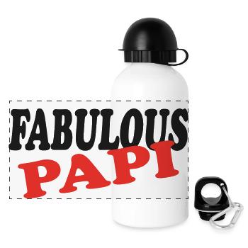 Fabelhaftes PAPI - Panorama Trinkflasche mit Deckel 500 ml - Weiß - Vorne