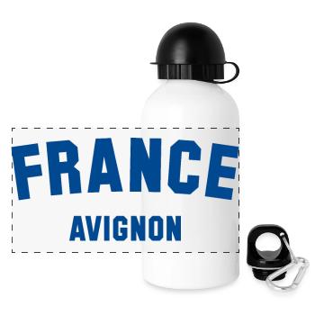 AVIGNON France Frankreich - Panorama Trinkflasche mit Deckel 500 ml - Weiß - Vorne
