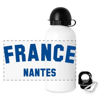 NANTES France Frankreich - Panoramic Thermal Bottle with Lid 500 ml - white - Front