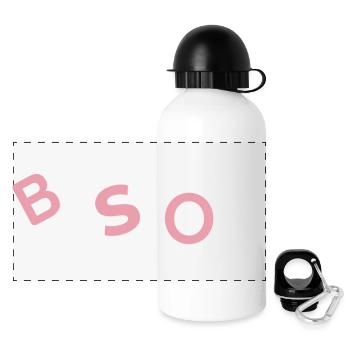 Purple Boston Souvenir - Panoramic Thermal Bottle with Lid 500 ml - white - Front
