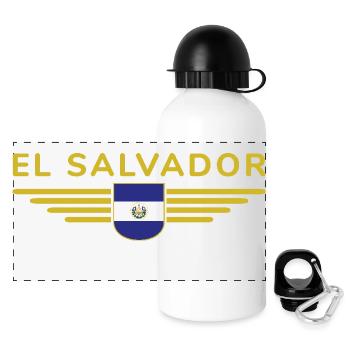 El Salvador T-Shirt Design - Panoramic Thermal Bottle with Lid 500 ml - white - Front