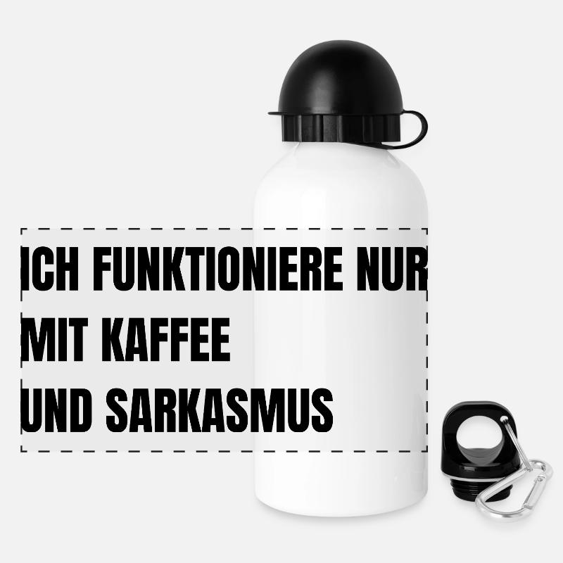 ICH_FUNKTIONIERE_NUR_MIT_KAFFEE_UND_SARKASMUS - Panoramic Thermal Bottle with Lid 500 ml - white